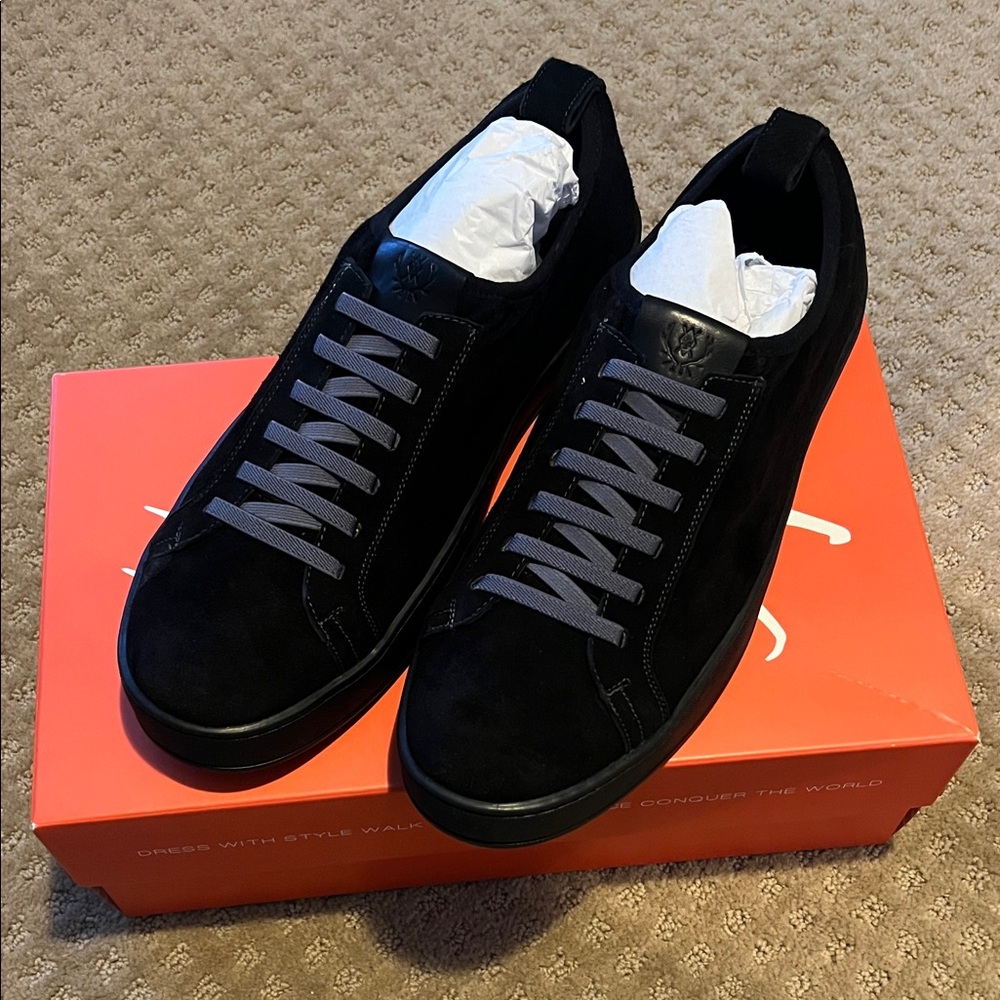 Martin Dingman Black Suede Sneakers _ size 10 - new in box!